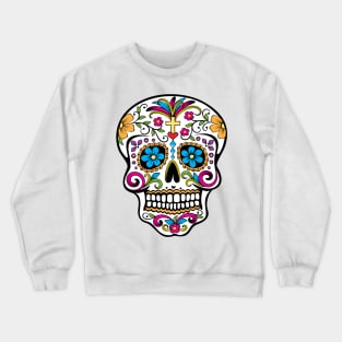 Halloween Fun - Flower Power Skull Crewneck Sweatshirt